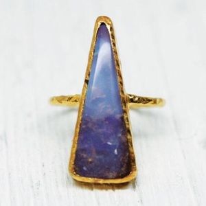 🚫SOLD!  Boulder opal gold ring
